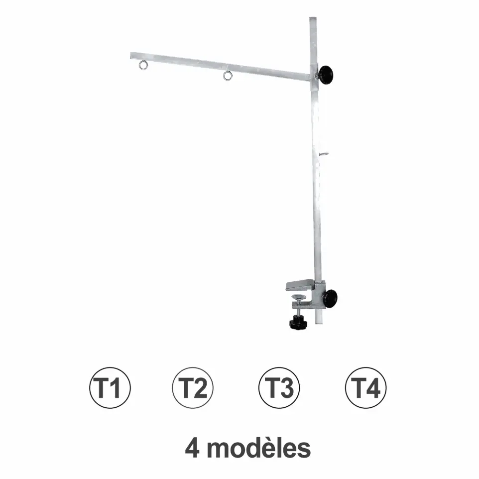 Potence réglable avec anneaux de fixation Taille : T1