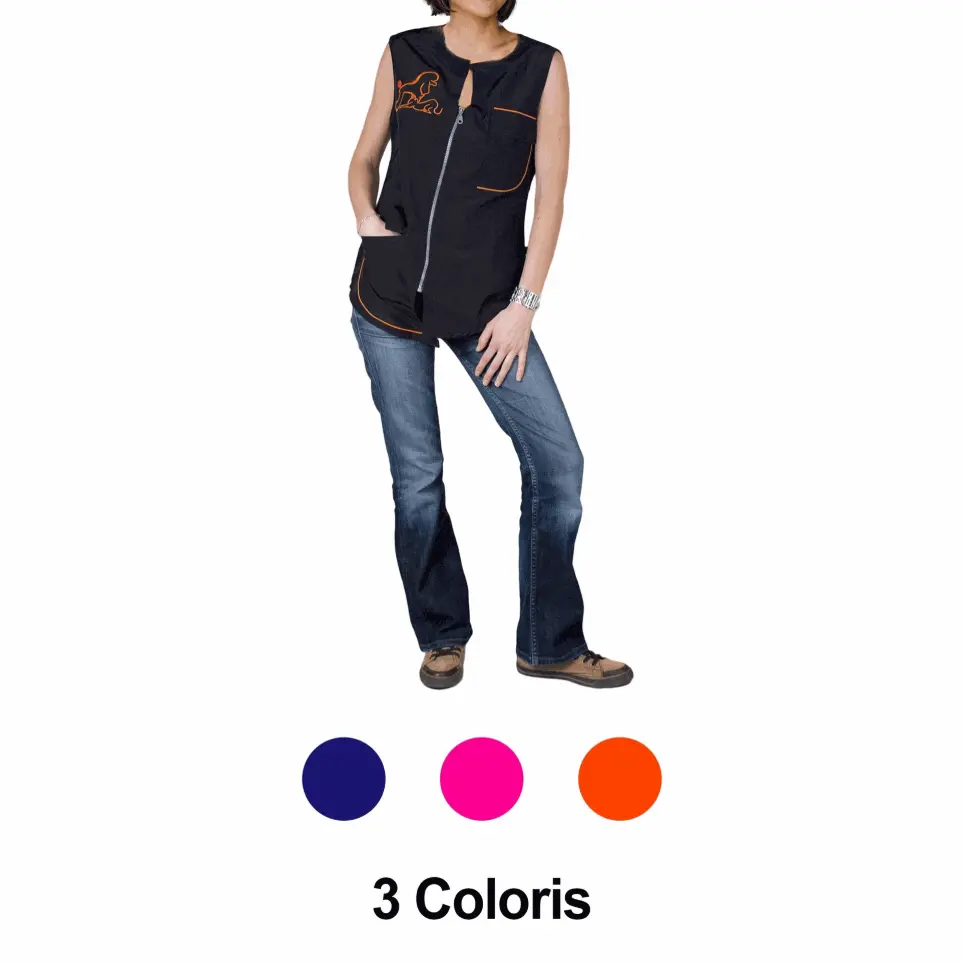 Blouse Carina sans manches Bleue Taille : M