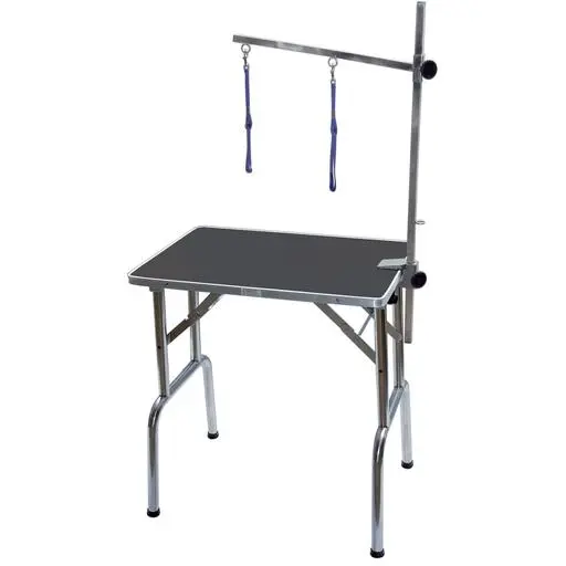Table pliante à potence simple sans roulette : Noire
