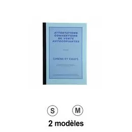 Carnet d'attestations de vente chiens et chats Modèle : Grand modèle