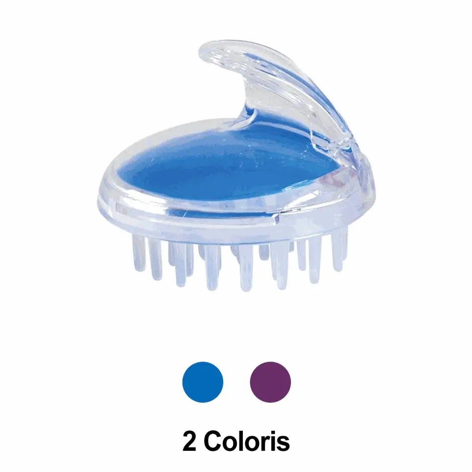 Brosse Massante avec poignée Couleur :  Bleu