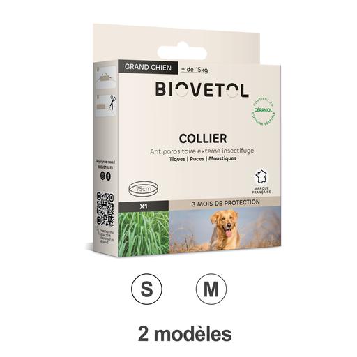 Collier insectifuge BIOVETOL : 38 cm chiot ou petit chien (-15kg)