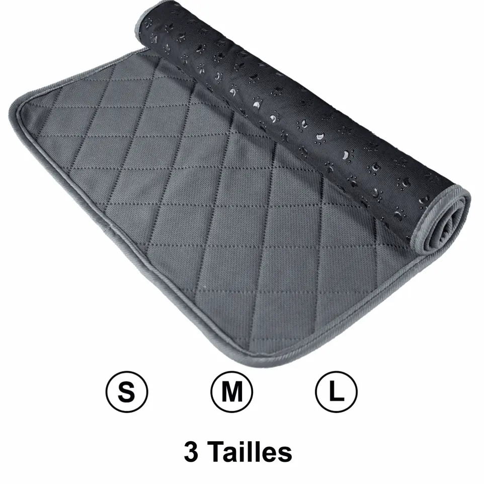 Tapis éducateur gris Doogy : 60 x 90 cm