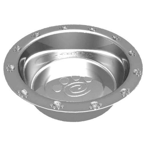 Gamelle inox motif patte Taille : 0,37 L