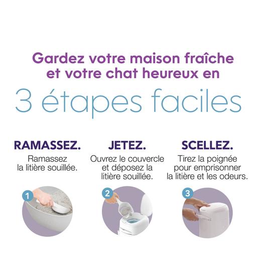 Poubelle à litière Litterlocker (avec une recharge octogonale)