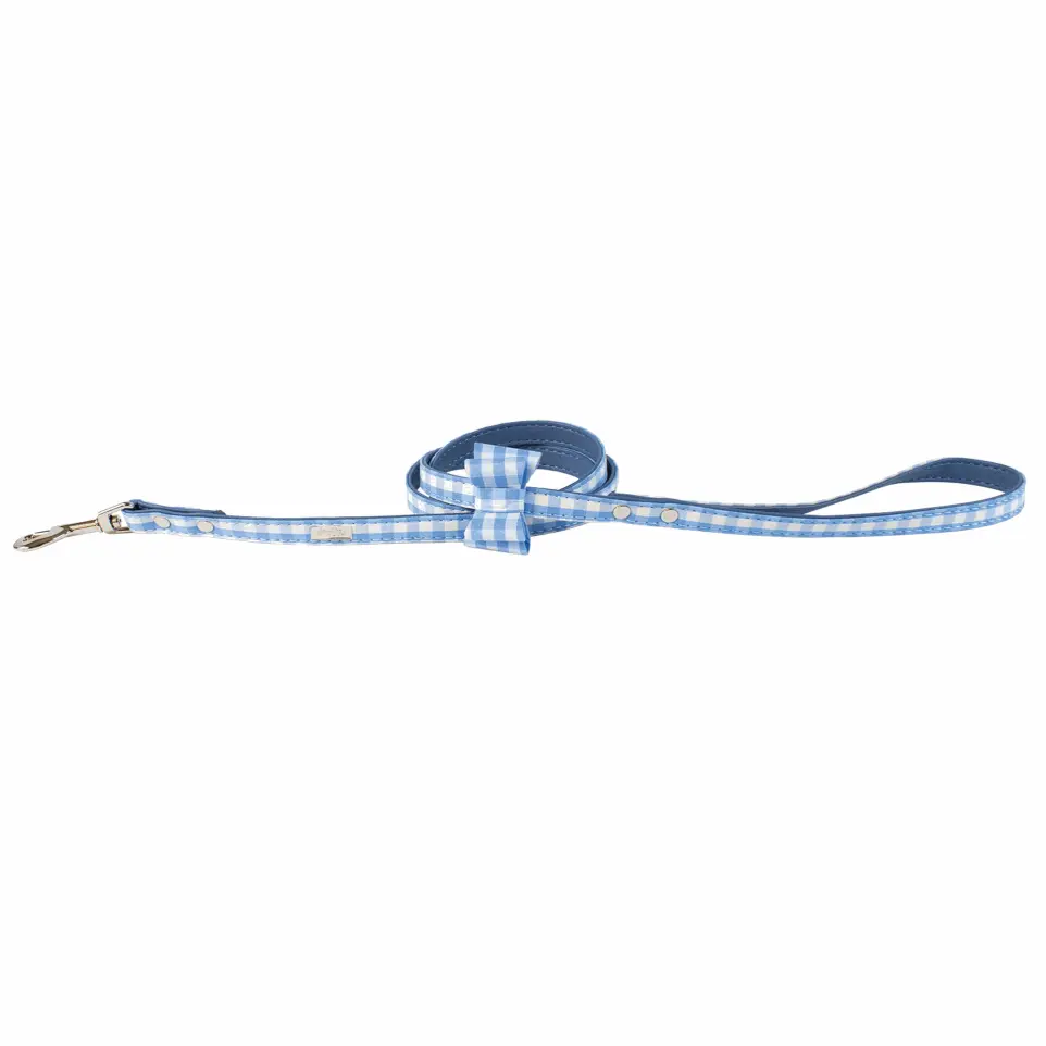 Laisse Vichy Bleu clair Doogy Fashion