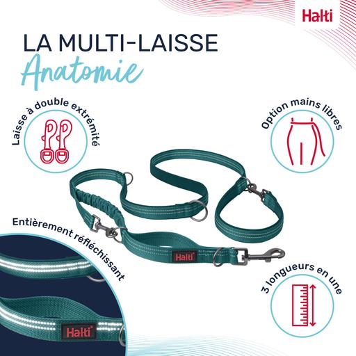 Laisse multi-position Anatomy : Vert - Taille S