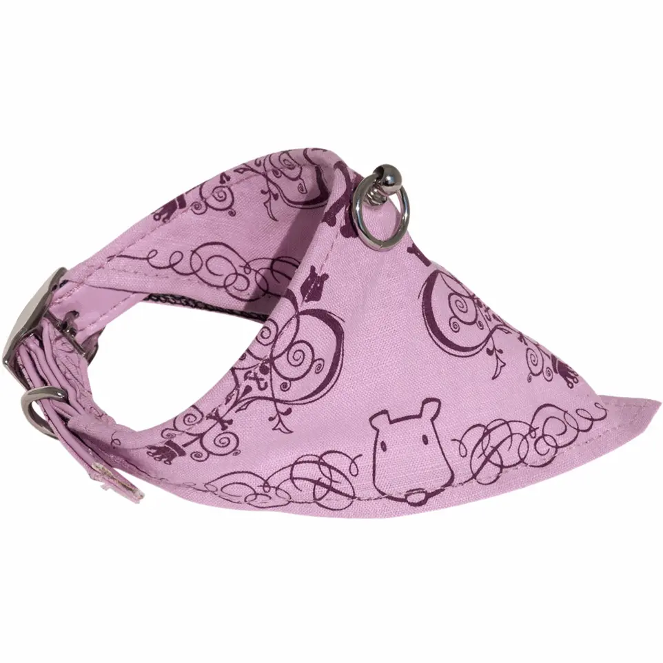 Collier chien tissu rose Doogy Gamme Plage Taille : T3
