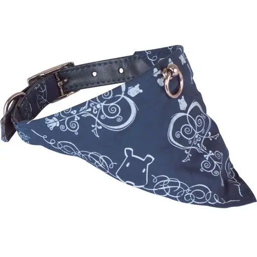 Collier chien tissu bleu Doogy Gamme Plage Taille : T2