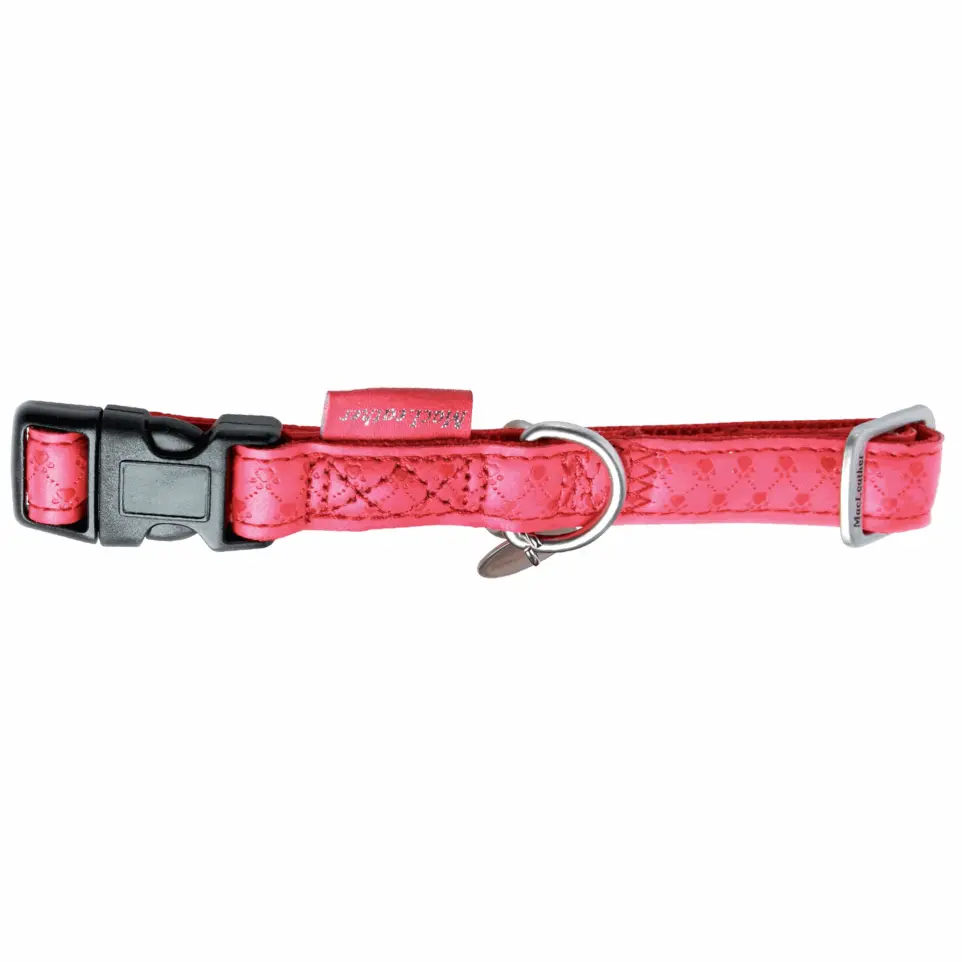 Collier réglable Mac Leather Fuchsia Taille : T3