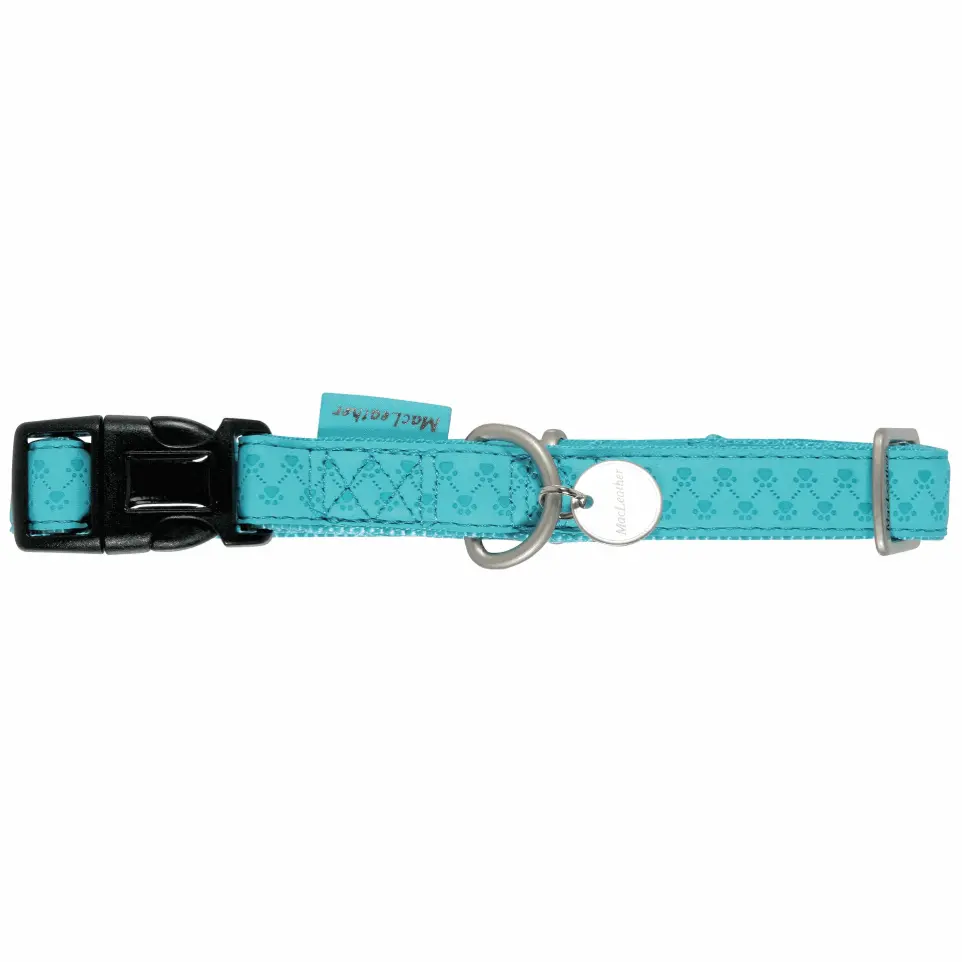 Collier réglable Mac Leather Turquoise Taille : T3