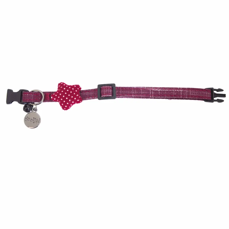 Collier Star Cat pour chat Doogy Couleur : Rouge