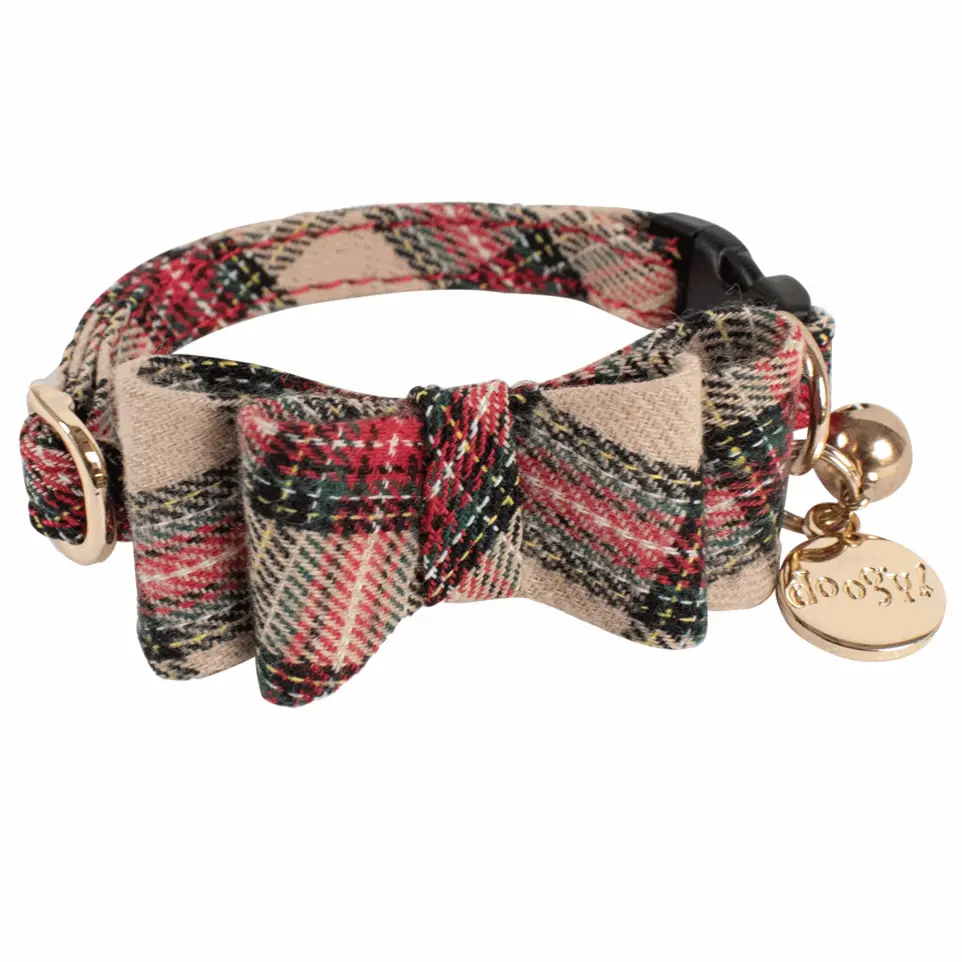 Collier Scottish beige pour chat Doogy