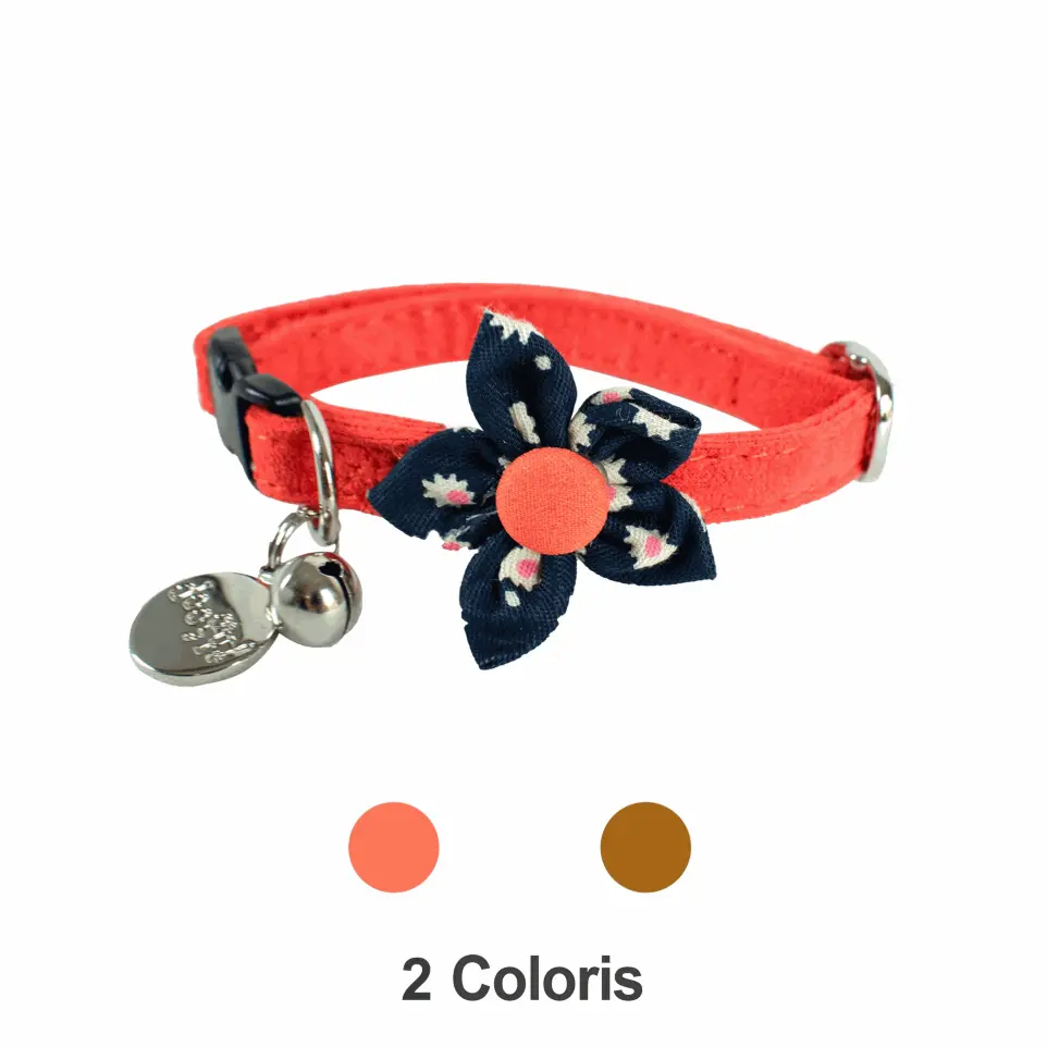 Collier Bohème orange pour chat Doogy