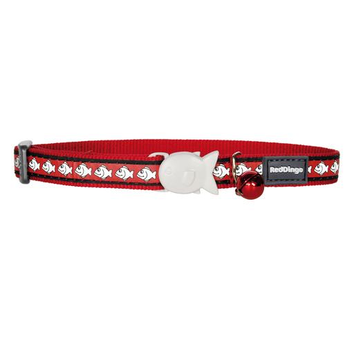 Collier Red Dingo Chats Reflective rouge