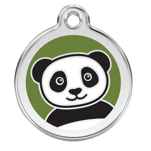 Médaille chien Red Dingo vert avec panda 380mm