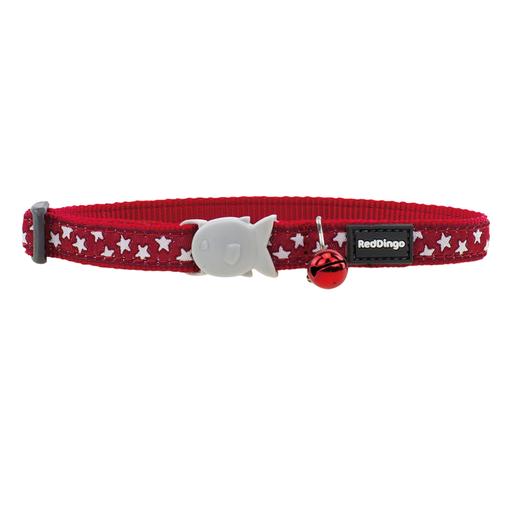 Collier Red Dingo Chats Fantaisie Rouge étoiles blanches