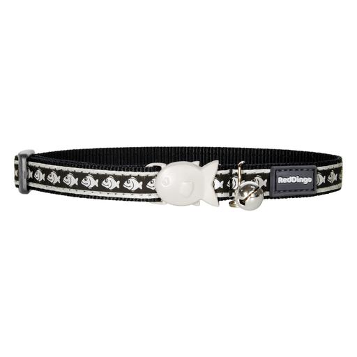 Collier Red Dingo Chats Reflective noir