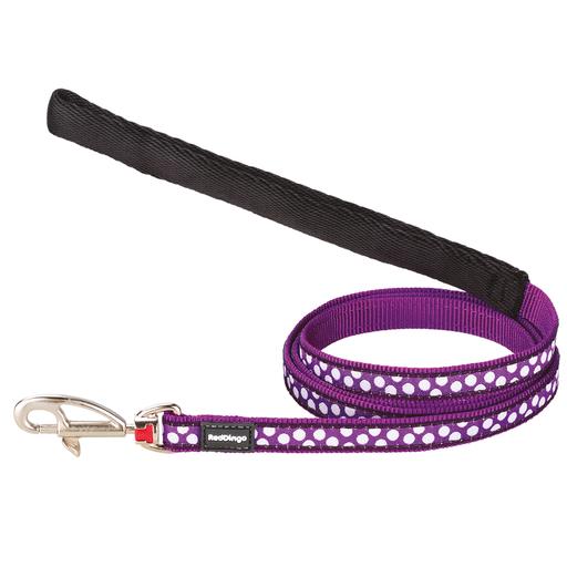 Harnais et laisse Red Dingo Chats Fantaisie violet pois blanc