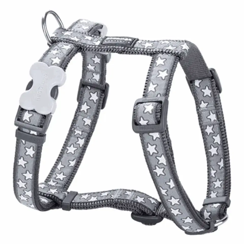 Harnais chien Red Dingo Fantaisie gris étoiles blanches Taille : T2