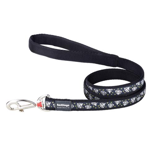 Laisse Red Dingo noire diamant T1
