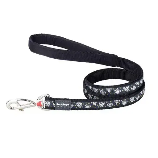 Laisse Red Dingo noire diamant T3