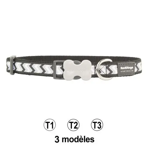 Collier chien Red Dingo Reflective Ziggy Noir Taille : T2