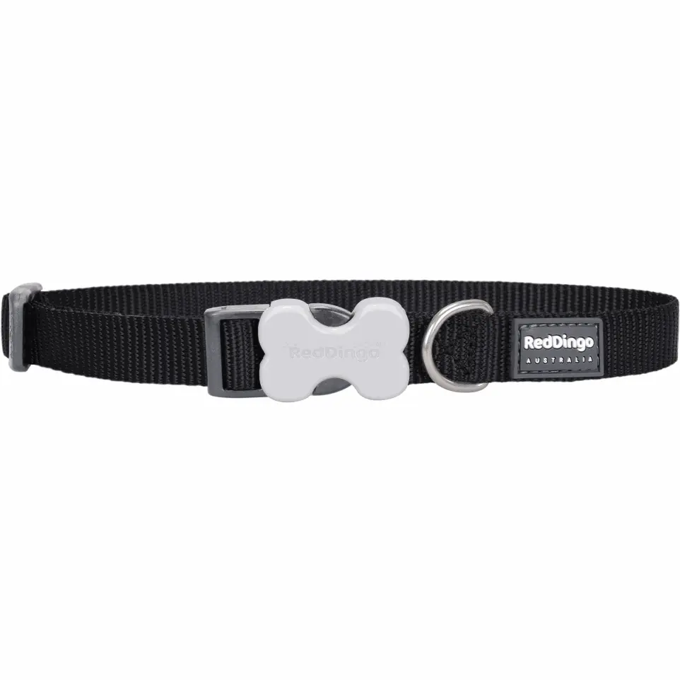 Collier chien réglable Red Dingo Basic noir Taille : T2
