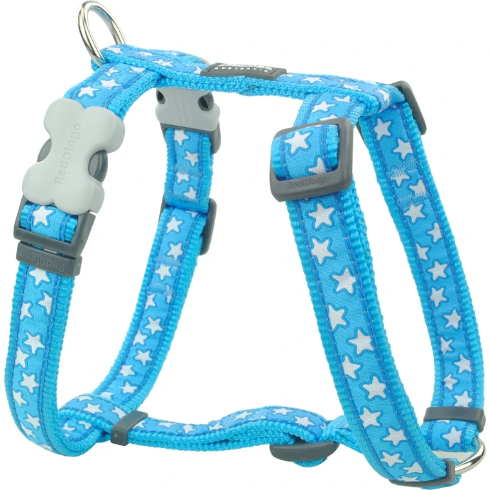 Harnais chien Red Dingo Fantaisie bleu motifs étoiles Taille : T2