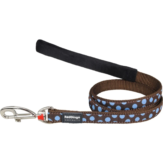 Laisse confort Red Dingo Fantaisie marron à pois bleu Taille : T3