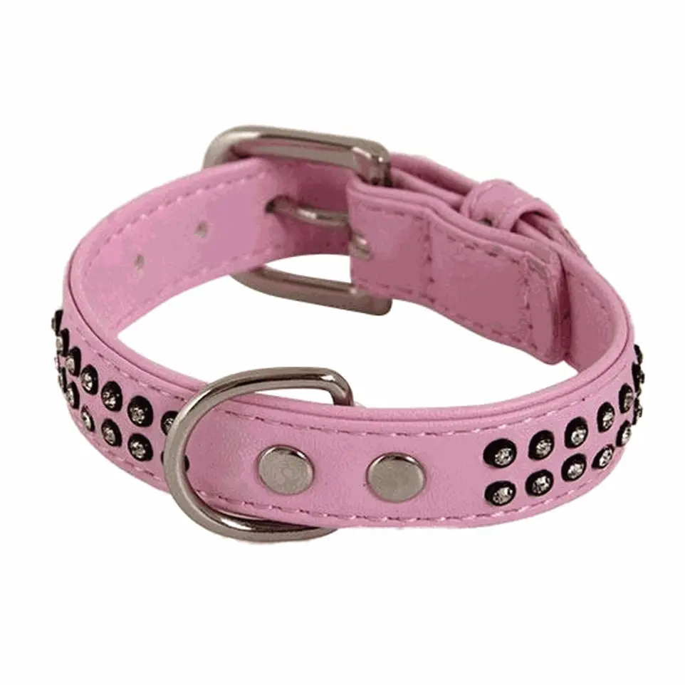 Collier chien Glamorous Rose 2 Rang Taille : T1