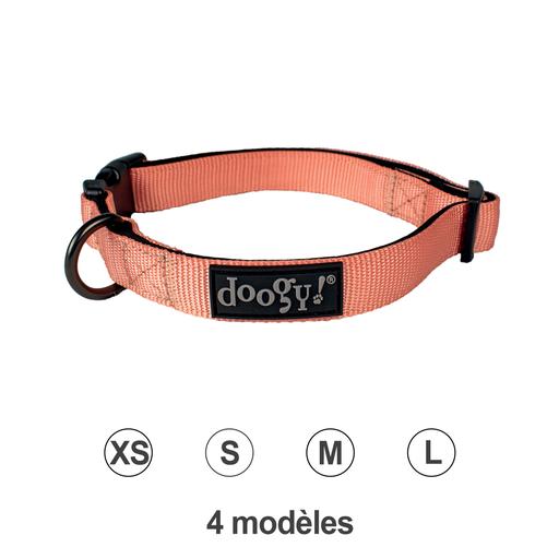 Collier nylon chien Classica Pêche : Taille XS