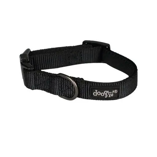 Collier nylon chien Classica Noir Doogy Taille : S