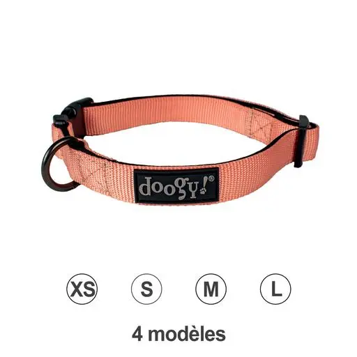 Collier nylon chien Classica Pêche : Taille M