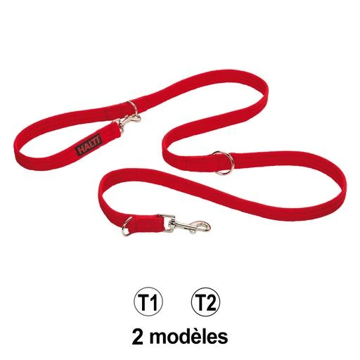 Laisse d'éducation Halti 3 positions rouge T2