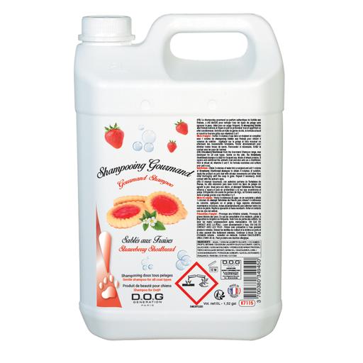 Shampooing Gourmand Sablé aux fraises : 5 litres