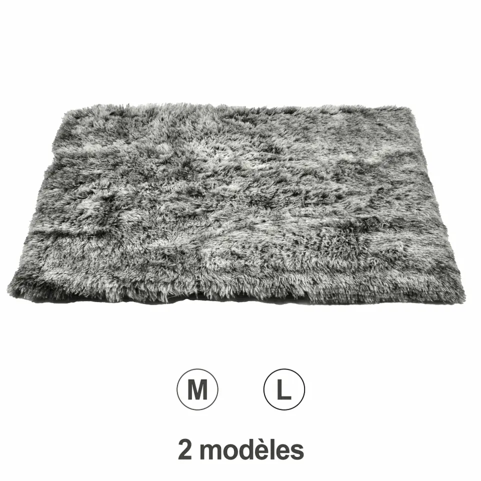 Tapis poilu Noir : Taille M