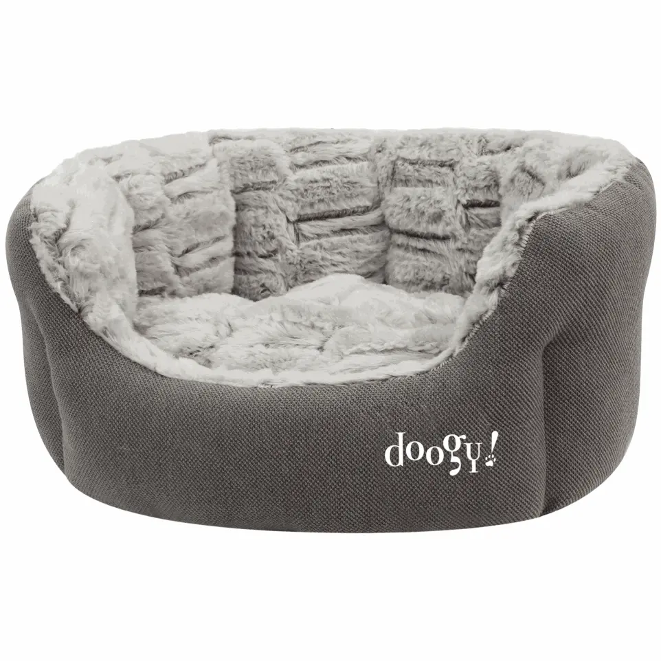 Corbeille ouatinée Doogy whooly taupe : Petit modèle