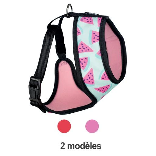 Harnais motif pastèques Coloris Rose Taille : M