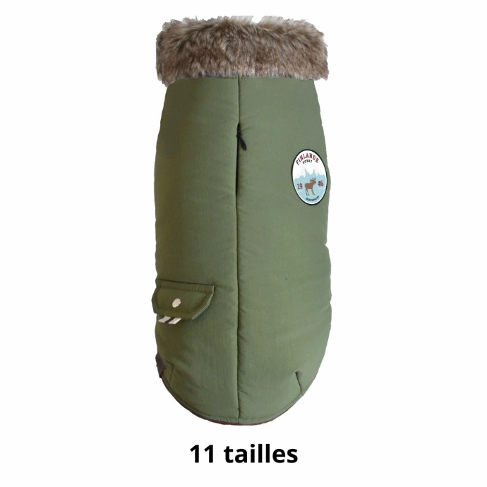 Manteau pour chien Finlande vert : Taille 48L