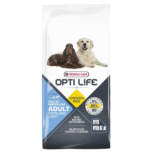 Croquettes Opti Life chien medium & maxi Light Poulet : 12.5kg
