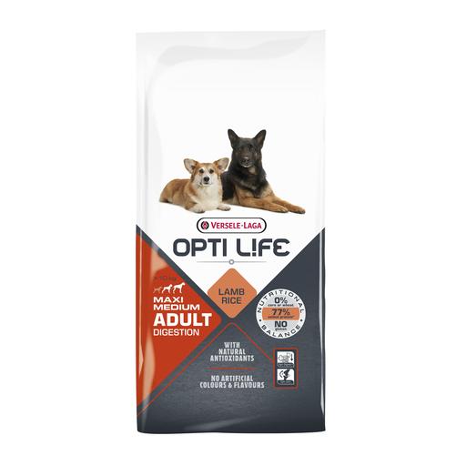 Croquettes Opti Life chien medium & maxi digestion : 12.5 kg
