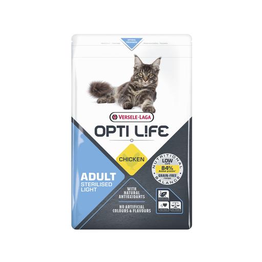 Croquettes Opti Life Chat Adulte Light poulet : 2.5 kg