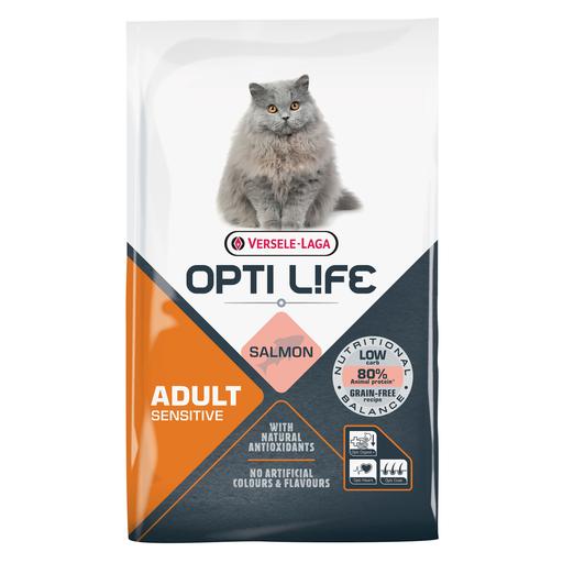 Croquettes Opti Life Chat Adulte Sensitive Saumon : 7.5 kg