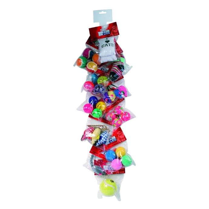 Lot de 12  sachets de jouets pour chats
