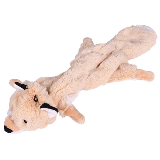 Renard plat peluche chien