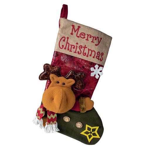 Chaussette de Noël Renne Taille : 46 cm