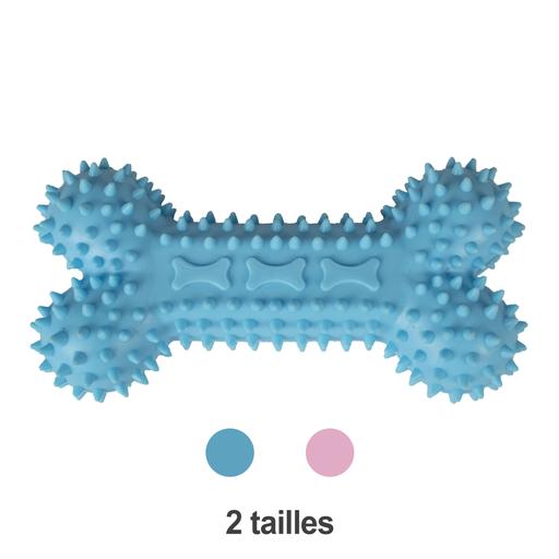 Jouet os pour chiot TPR Bleu : 14 cm