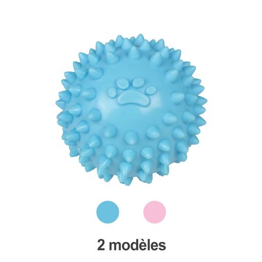 Balle avec picots pour chiot : Bleu