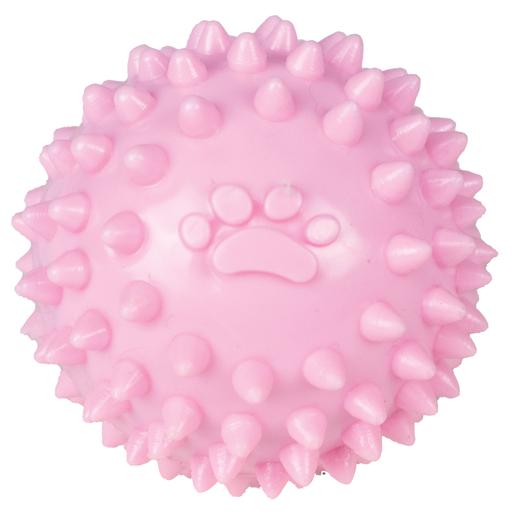 Balle avec picots pour chiot : Rose